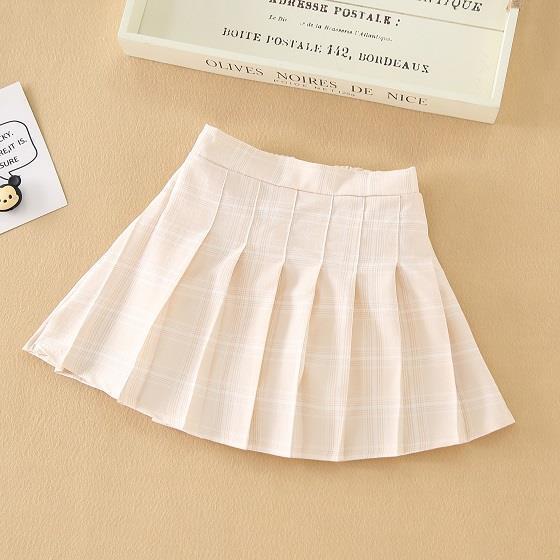 Girls JK skirt 2021 summer new style plaid skirt middle and big children pleated skirt primary and middle school students skirt