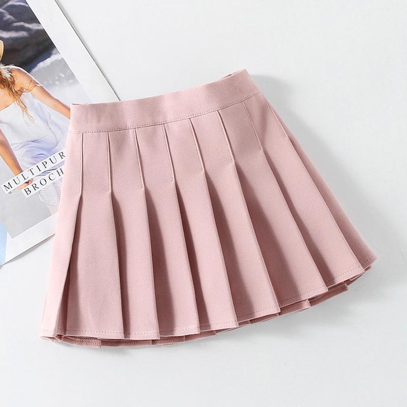 Children's clothing girls summer new skirt mid-sized children's foreign style pleated skirt little girl anti-light plaid skirt