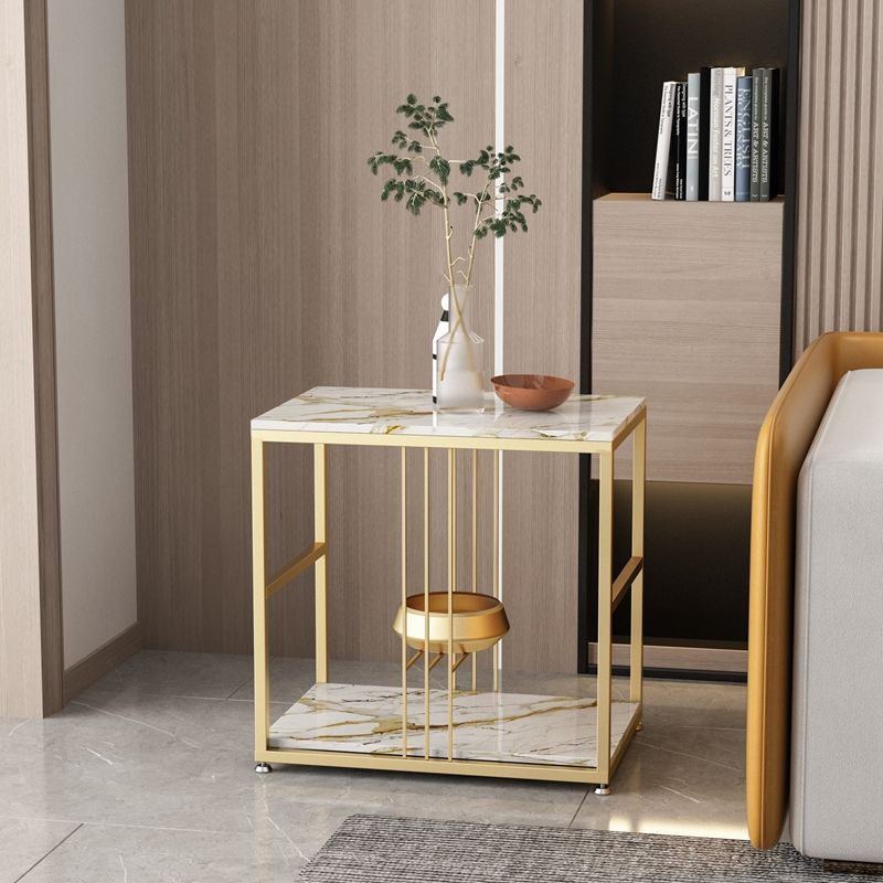 岩板边几沙发边柜侧边柜轻奢创意迷你小桌子小茶几角几边桌边角 多多榜