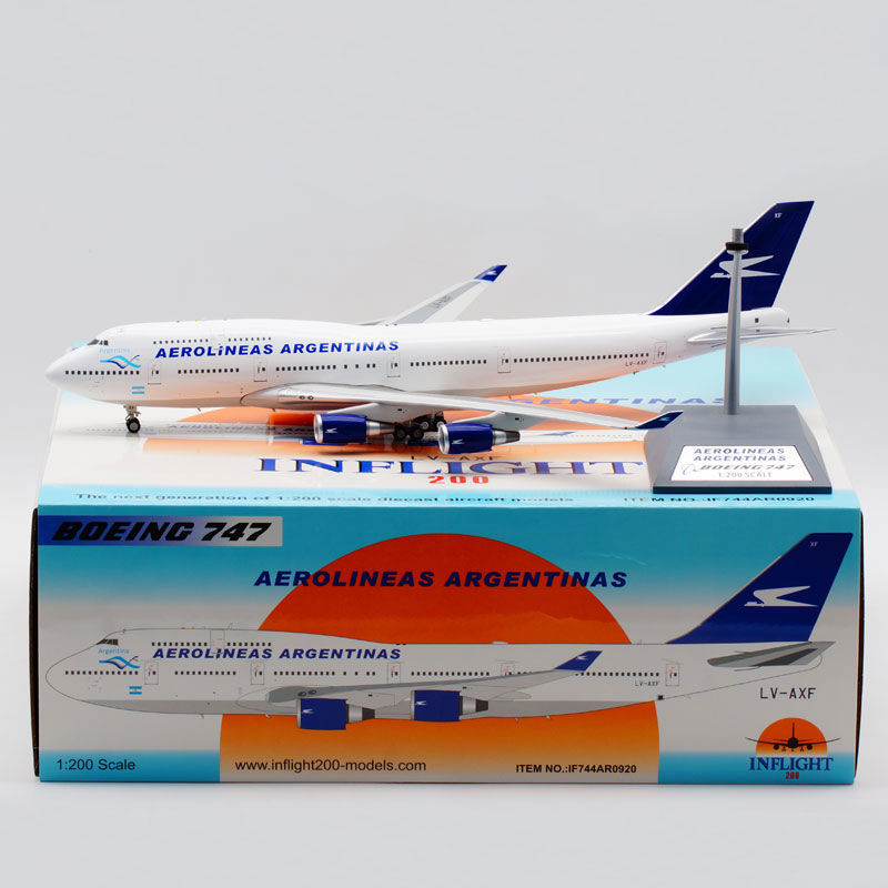 现货:1:200 阿根廷航空 b747-400 lv-axf 客机模型 if744ar0920
