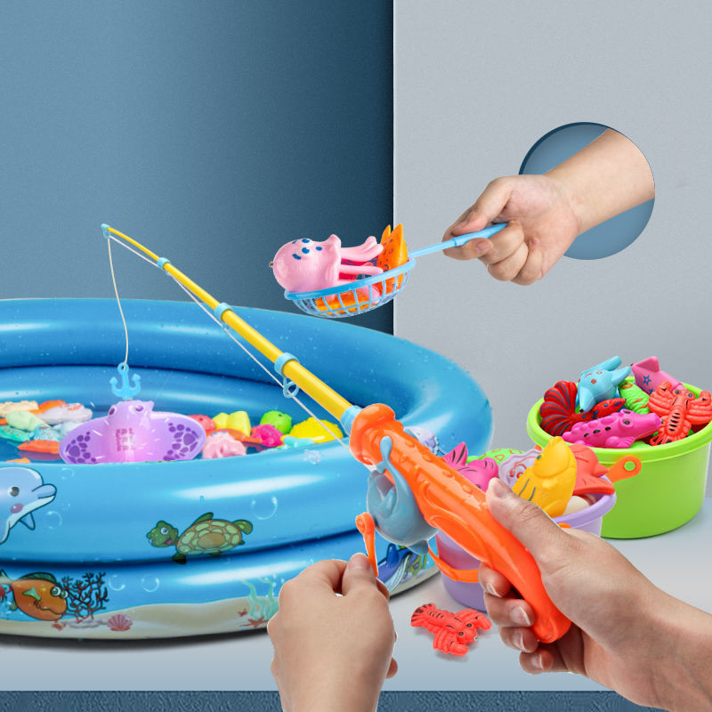 双贝儿童钓鱼感应磁性宝宝益智亲子互动戏水玩具男孩女孩幼儿早教