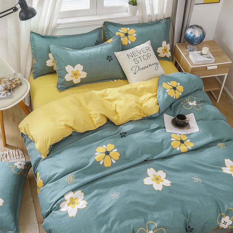 Southern Life Internet celebrity four-piece bedding quilt cover sheet dormitory single student dormitory three-piece set