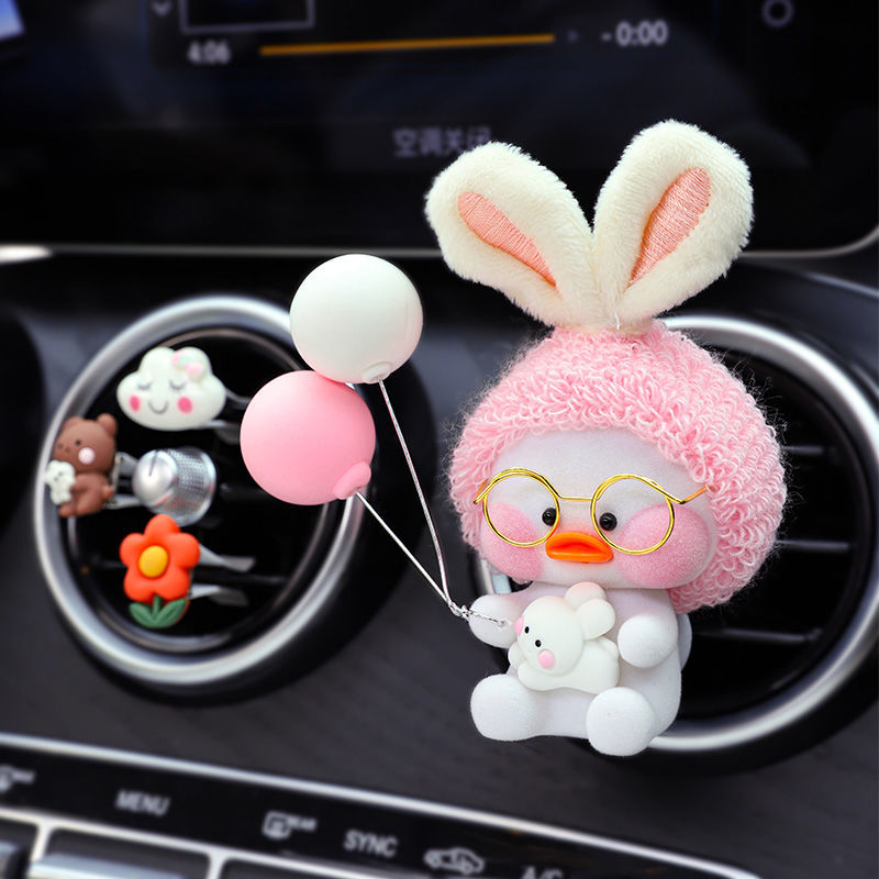 Car Perfume Aromatherapy Air Conditioner Air Vent Cute Net Red Duck Fragrance Clip Lasting Light Fragrance Car Interior Decoration Supplies Female