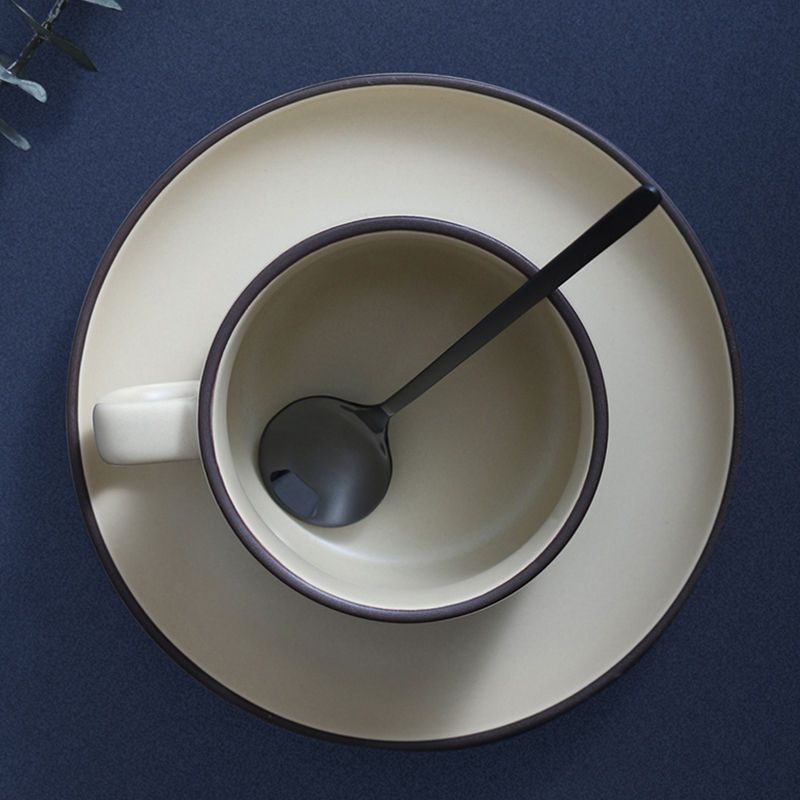 陶瓷咖啡杯带勺子日式奢华早餐杯ins复古家用一套客厅高颜值定制