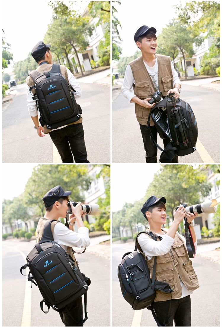 Flyleaf双肩摄影包 相机包 摄像机包 单反 背包 佳能5d3尼康d7000#旺旺購物#
