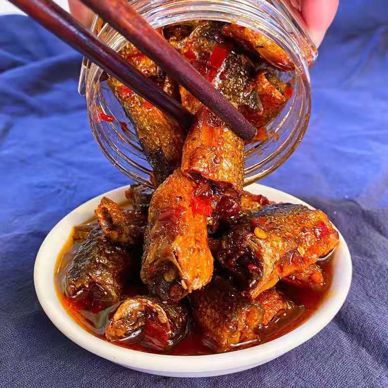 湖南特产香辣手撕鱼 东江鱼 腊鱼农家自制柴火鱼即食下饭菜剁椒鱼