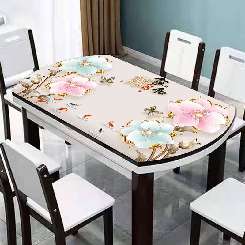 餐桌桌布防水防油3D印花pvc防烫免洗软玻璃不透明加厚高档盖布
