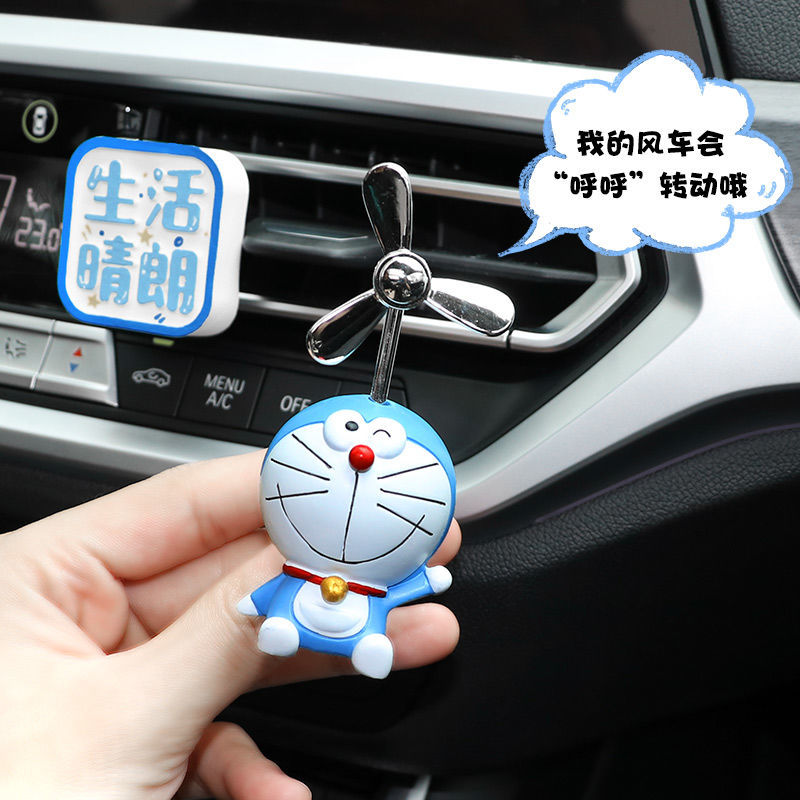 Cartoon jingle cat car perfume air conditioner air outlet small fan car with aromatherapy car fragrance decoration decoration