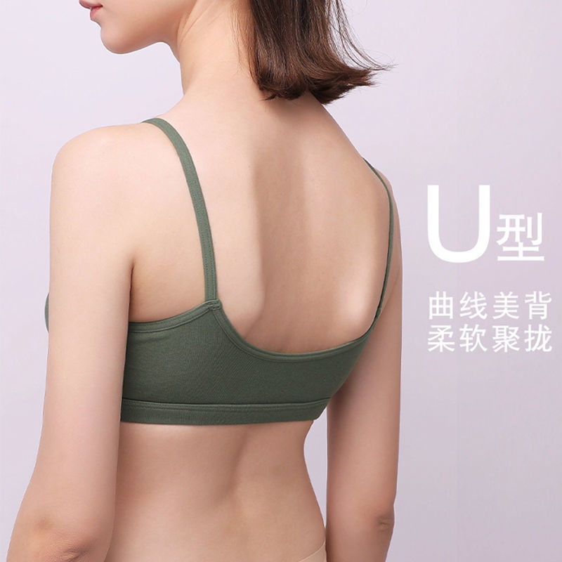 Underwear women's new beautiful back bra integrated comfortable Korean style outerwear trend gather seamless underwear women without rims
