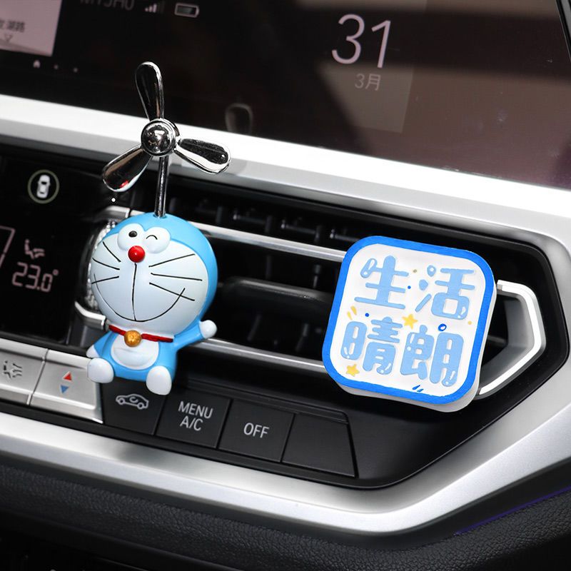 Cartoon jingle cat car perfume air conditioner air outlet small fan car with aromatherapy car fragrance decoration decoration