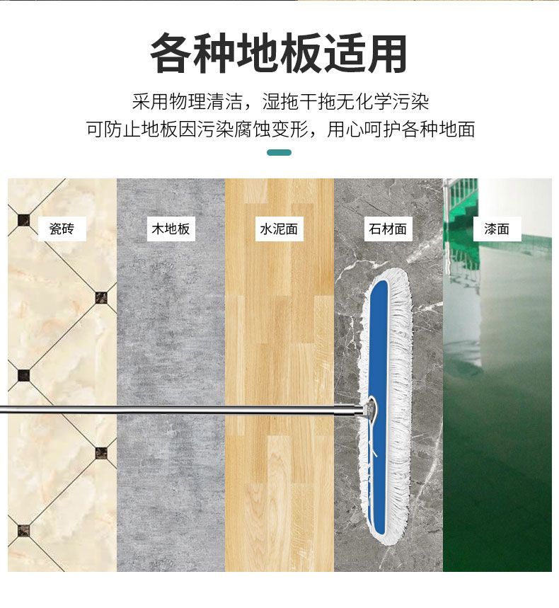 家用大号平板拖把排拖尘推懒人神器干湿两用一拖净吸水可替换布头