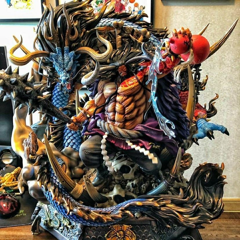 海贼王大型超大 四皇 gk黑珍珠百兽凯多手办模型雕像摆件共鸣系列