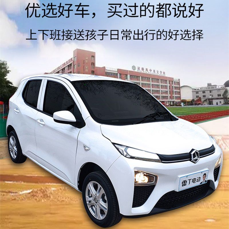 新款雷丁d80电动四轮车成人家用代步轿车油电两用新能源锂电汽车