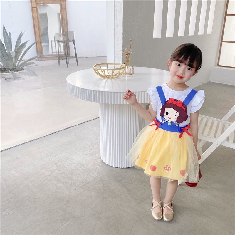 spring and summer children's suspender skirt fluffy fairy tale princess skirt girls Korean version of mesh dress suit