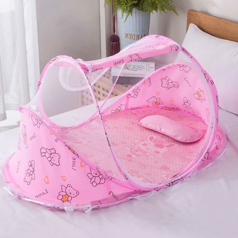 Infant mosquito net cover installation free foldable baby mosquito bed yurt children newborn children fall proof bottom