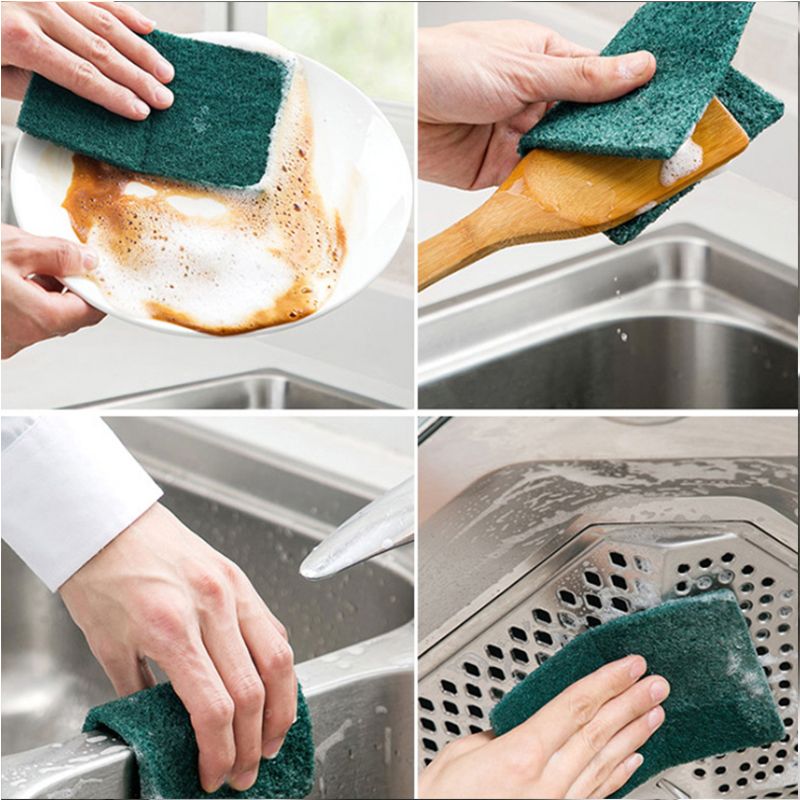 百洁布家用洗碗布厨房金刚砂海绵擦清洁抹布含砂加厚拉丝刷锅神器