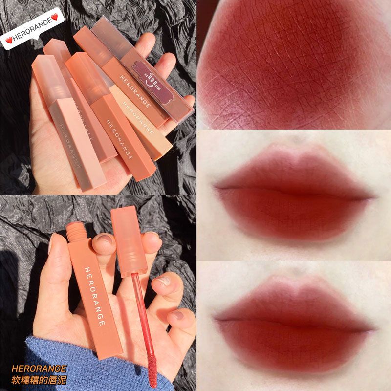 美嘰嘰~調色奶霜唇泥學生黨女團色慕斯唇釉不掉色不沾杯口紅素顏