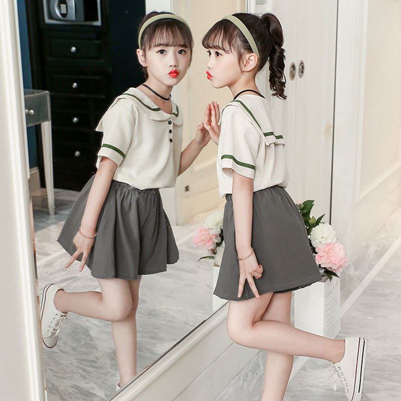 女童夏装套装2022夏季新款中大童韩版运动装两件套中小学生运动装