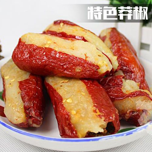 贵州遵义特产海椒鱼 莽椒 胖辣椒 农家腌制菜 糯米椒私房菜胖椒