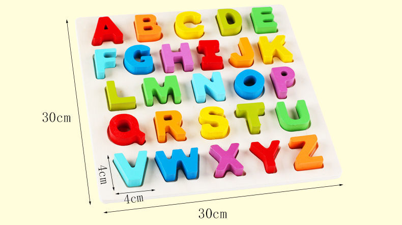 大牛哥 儿童早教数字字母拼图3-6岁幼宝宝智力开发男女孩认知类益智玩具【大均良品】