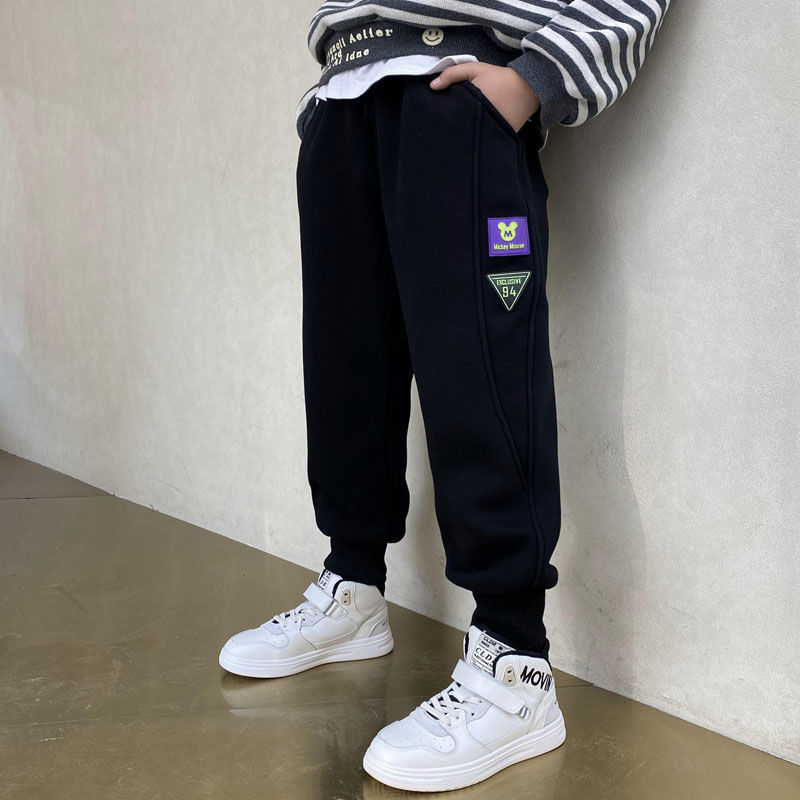 Children's wear boys' pants spring sports pants children's pants thickened  new boys' fashion spring and autumn middle-aged and older children