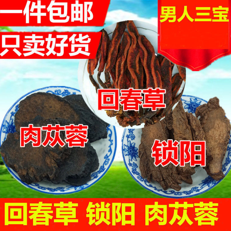 中药材泡酒泡茶养生三宝回春草金锁阳肉苁蓉不老草顶天柱