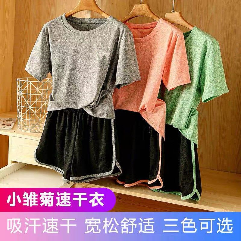 新款运动套装女夏韩版显瘦学生休闲短袖t恤大码薄款衣服两件套