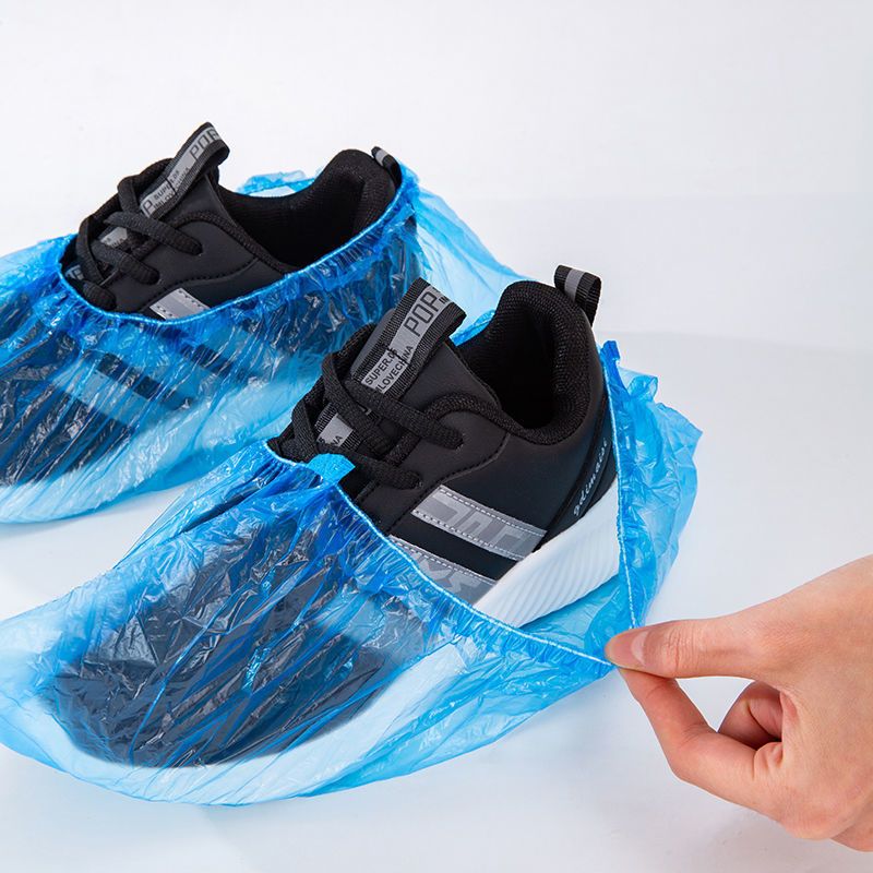 一次性鞋套家用加厚室内防水耐磨防滑机房学生成人待客塑料脚套膜