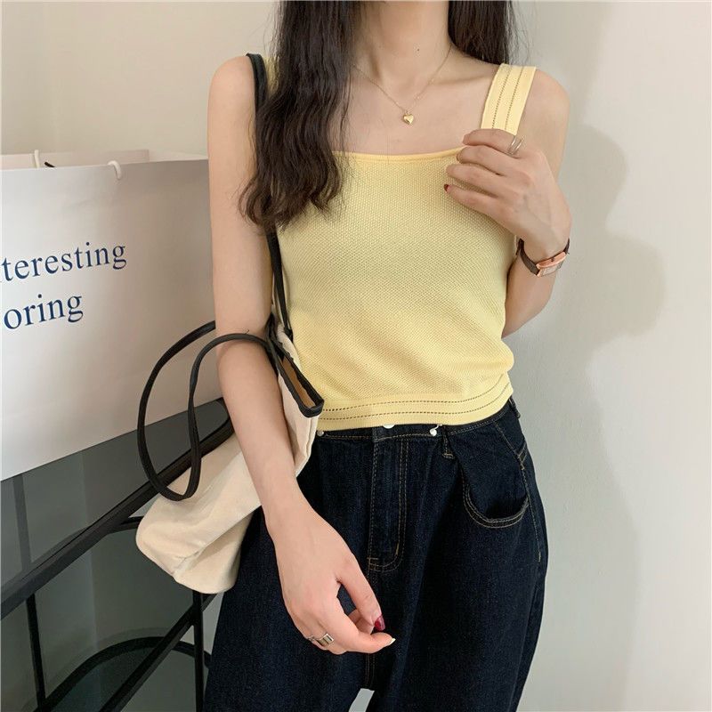 Summer small camisole women's inner wear  new design sense niche outer wear slim fit and thin bottoming top trendy