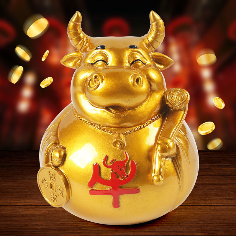 储钱罐金牛大容量可进可出生日礼物牛摆件
