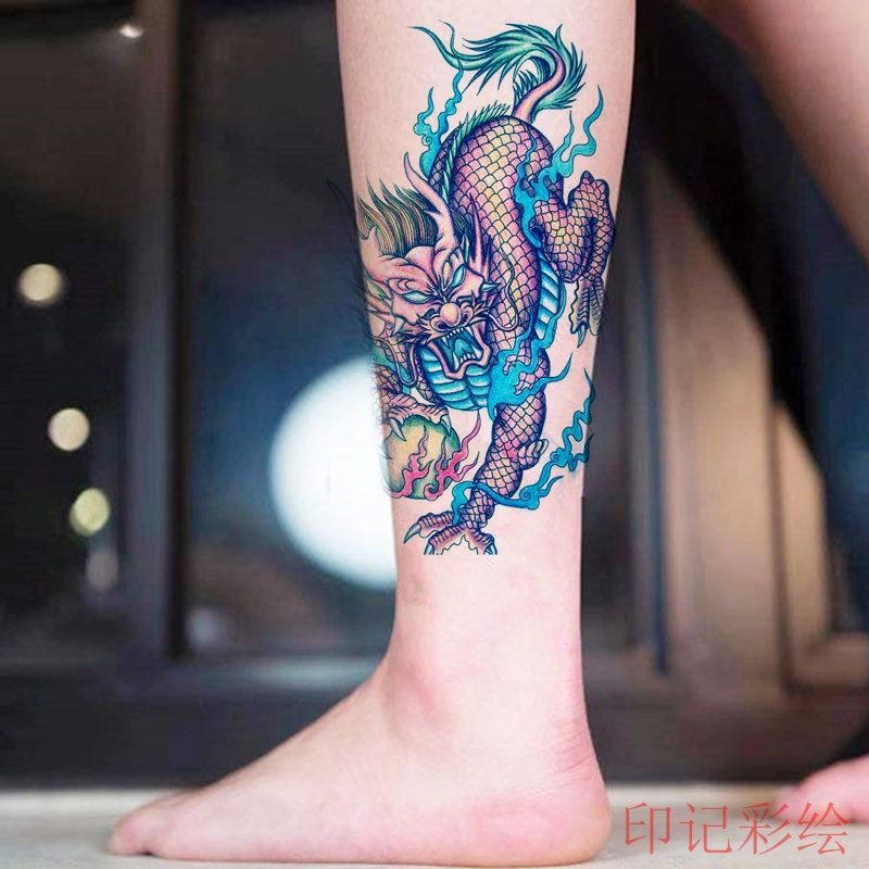 麒麟 招财貔貅穷奇纹身贴防水男 持久花臂半臂手臂仿真刺青贴纸