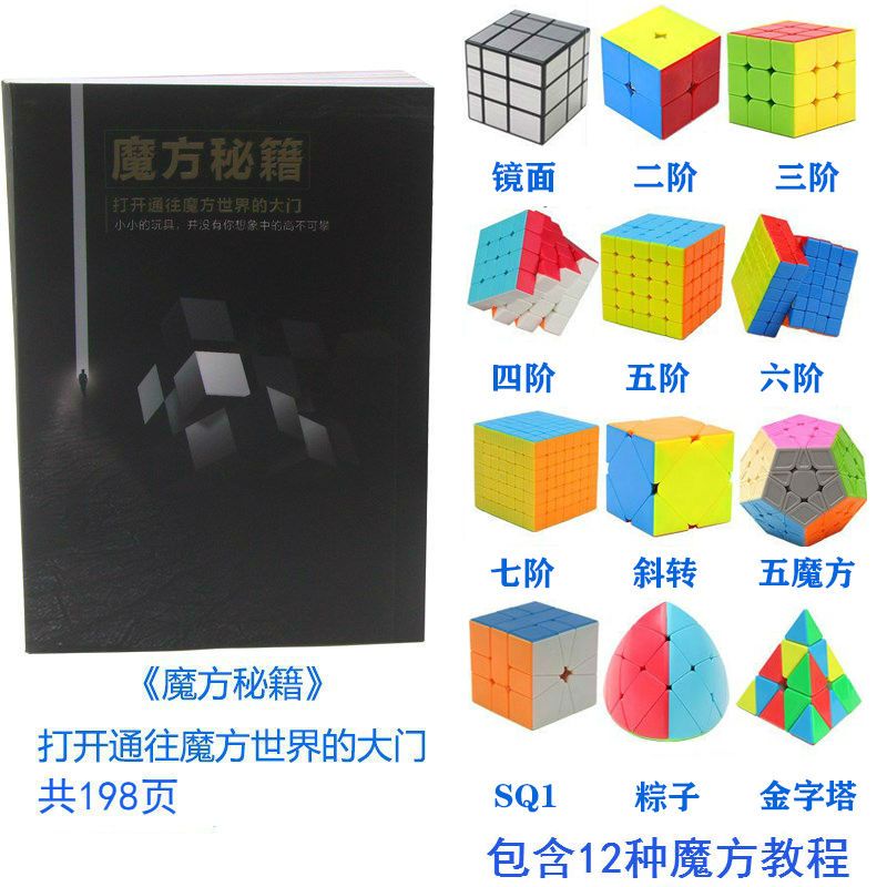二三四五阶魔方还原秘籍枫叶粽子金字塔镜面全套魔方教程书