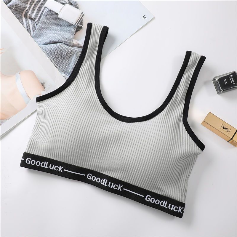 Puberty junior high school students girls underwear students cotton Korean version no steel ring tube top wrapped chest sports bra vest