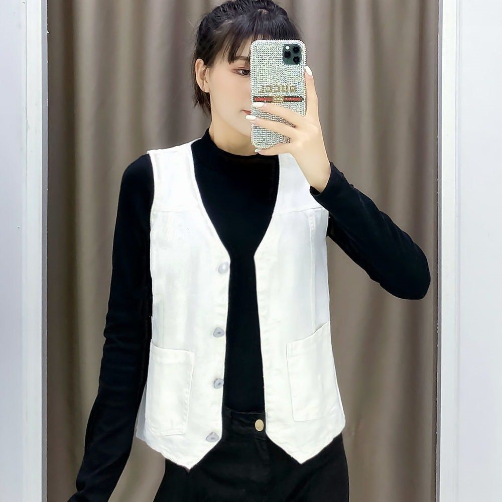 Spring and Autumn Korean version of the all-match vest denim vest retro vest trendy short coat vest women