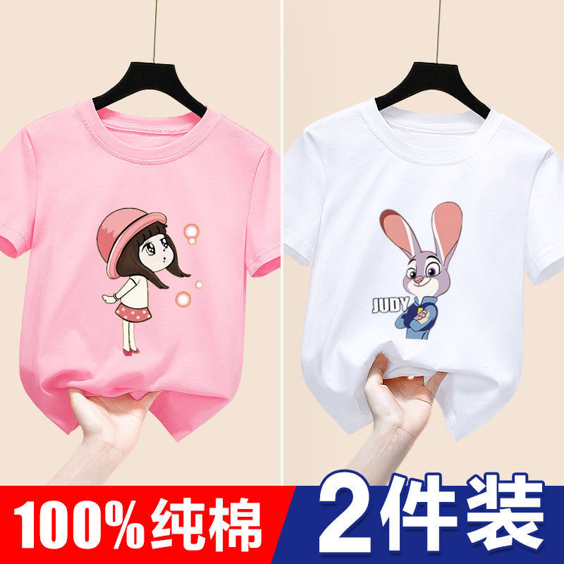 女童短袖t恤透氣吸汗夏裝新款中大童韓版上衣女孩子純棉打底衫潮