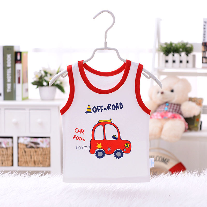 Baby summer vest thin section newborn cotton belly bottoming shirt top male and female baby sleeveless underwear T-shirt