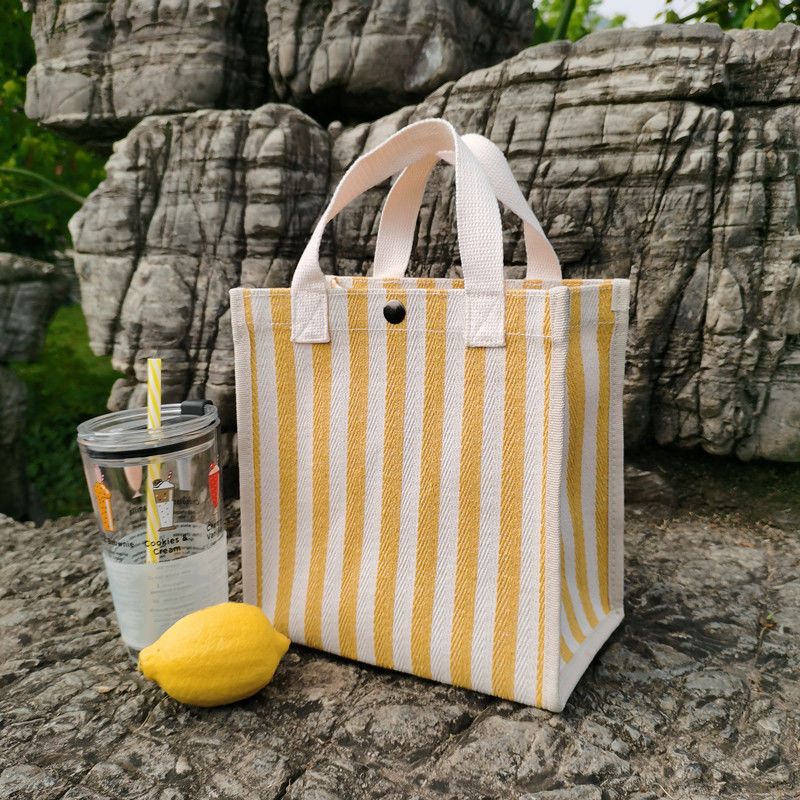 Large-Capacity Hand-Carried Take-Away Lunch Thickened Waterproof Canvas Shopping Bag Portable Portable Travel Bag