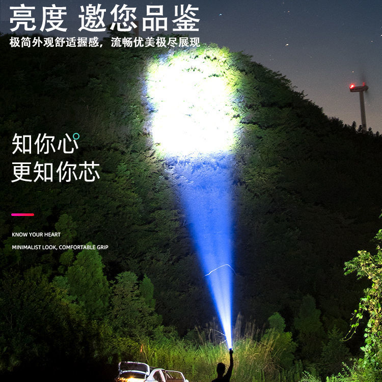88406-强光超亮大功率特种兵手电筒LED远射可充电迷你袖珍便携小户外灯-详情图