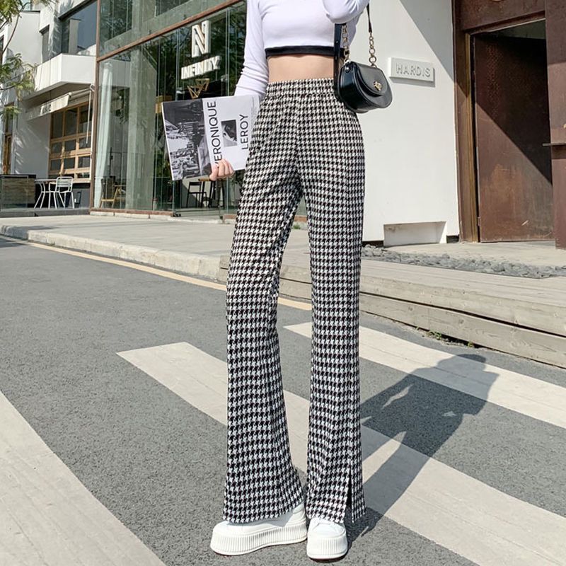 Pants women's loose and versatile fashion wide leg pants  spring and summer new high waist drop bell pants fried Street pants