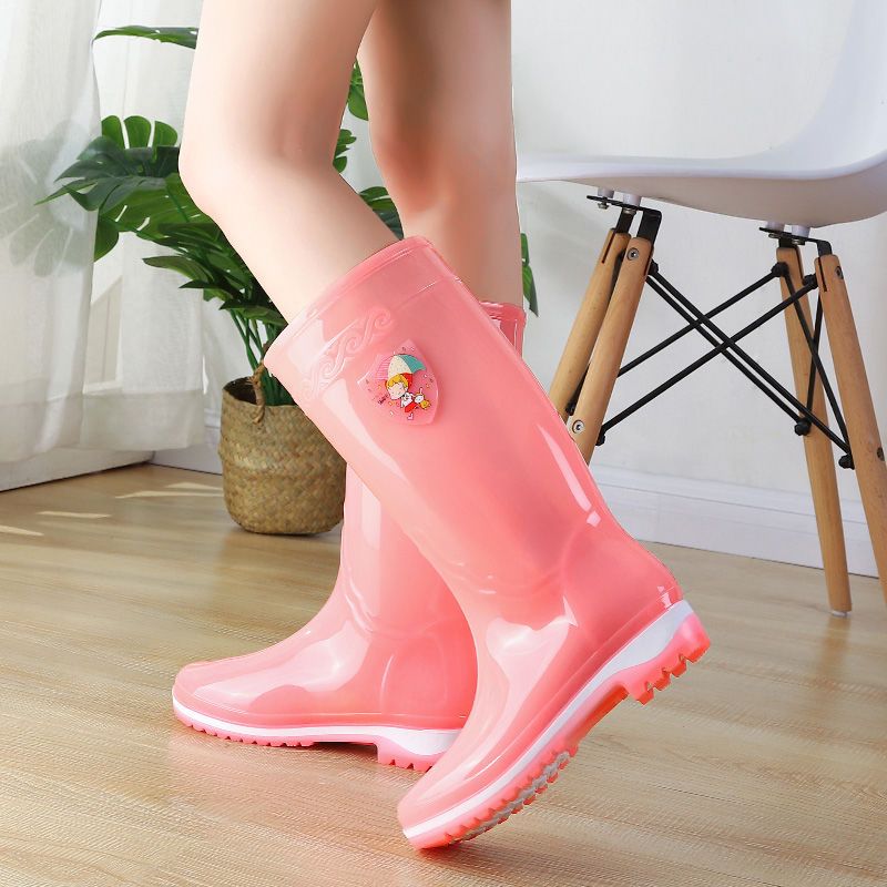 时尚款高筒雨鞋女成人防水雨靴子女轻便水靴防滑水鞋新款夏天胶鞋
