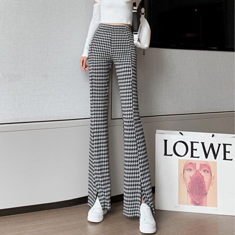 Pants women's loose and versatile fashion wide leg pants  spring and summer new high waist drop bell pants fried Street pants