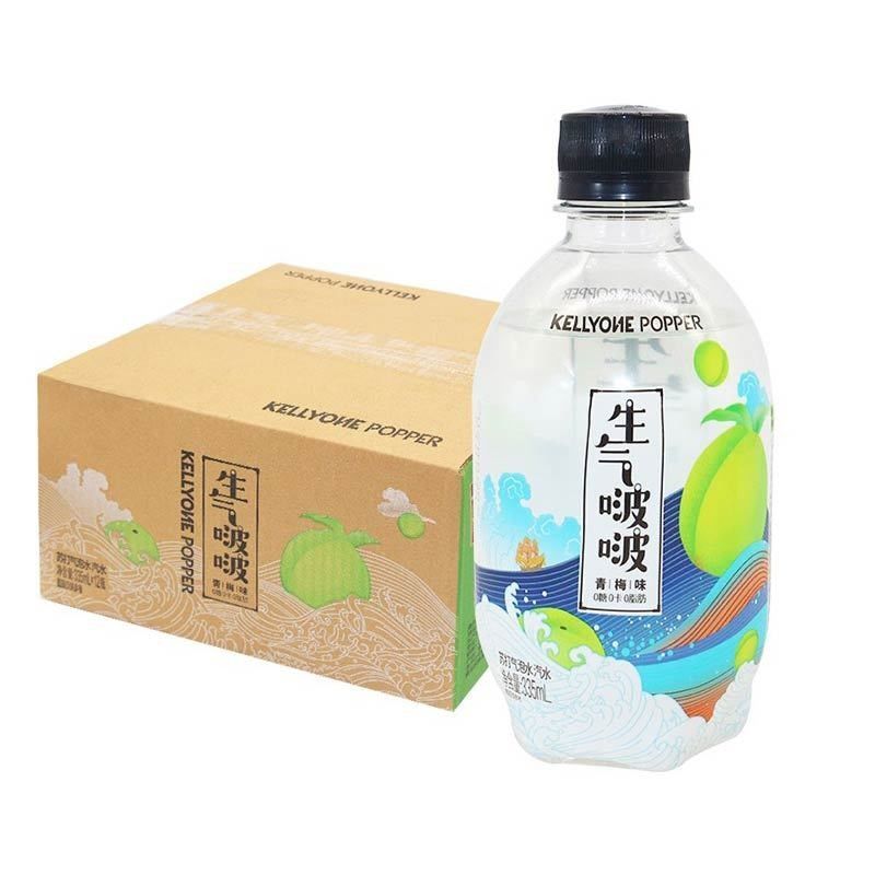 30550-网红饮料 kellyone生气啵啵无糖苏打水气泡水0卡0脂整箱瓶装批发-详情图