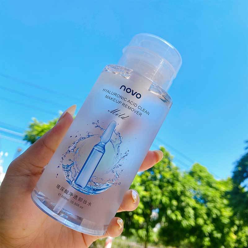 NOVO卸妝水溫和無刺激深層清潔卸妝液眼唇臉部按壓式女敏感肌可用
