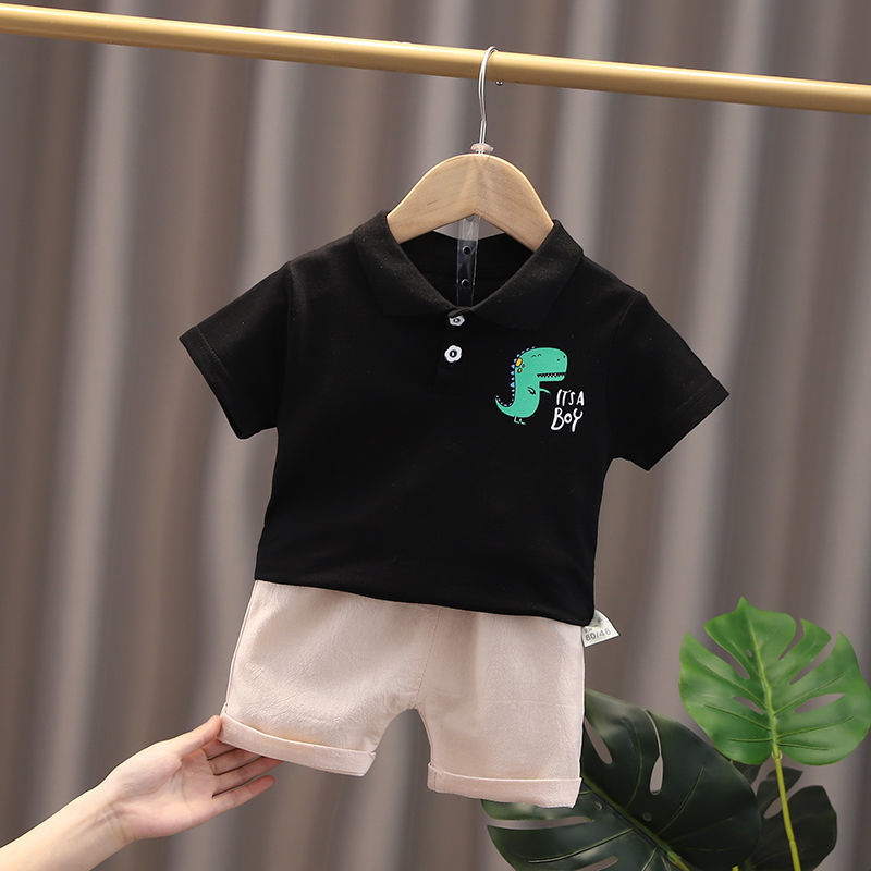 2022夏新款儿童短袖套装男女童童装T恤休闲两件套韩版上衣潮宝