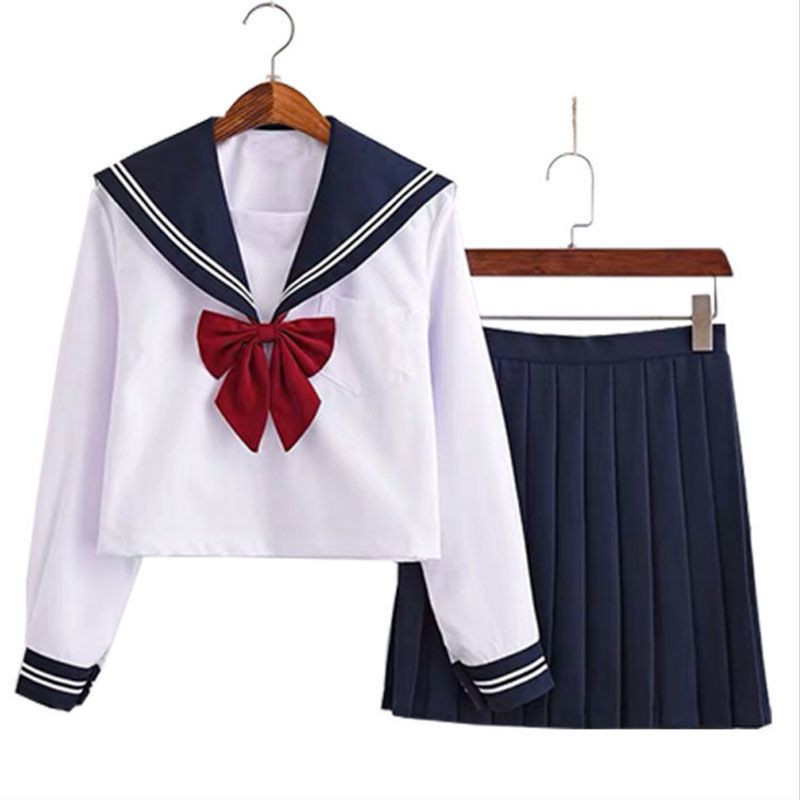 【白三本】jk制服百褶裙 风水手服女长袖学生装毕业班服校服