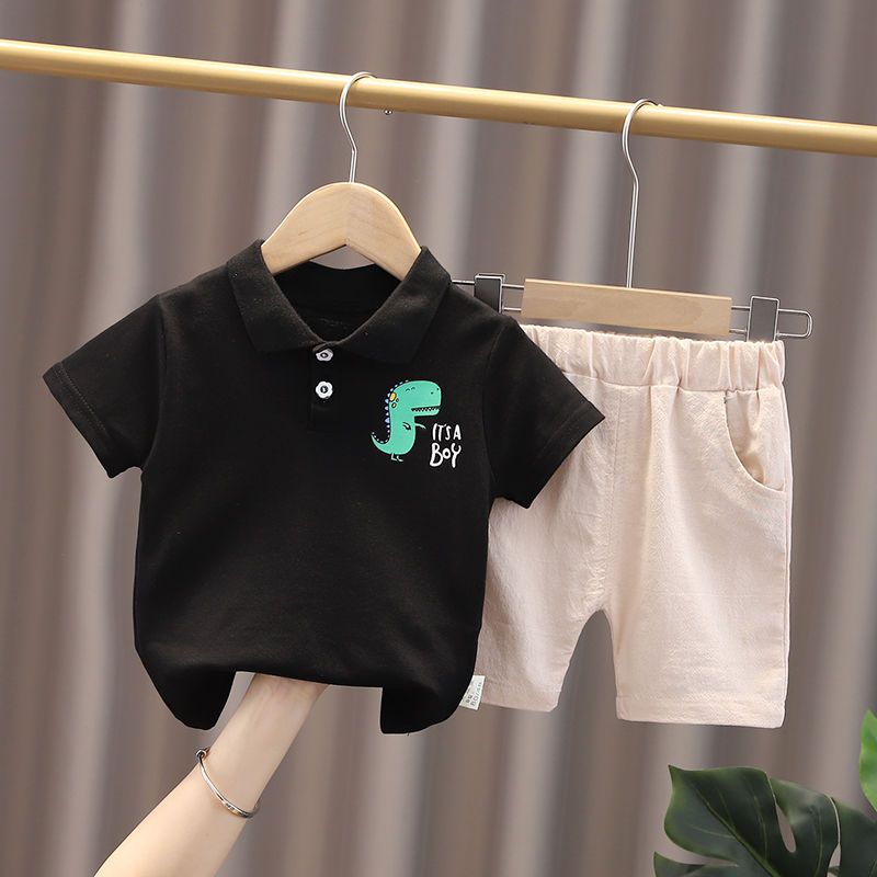 2022夏新款儿童短袖套装男女童童装T恤休闲两件套韩版上衣潮宝