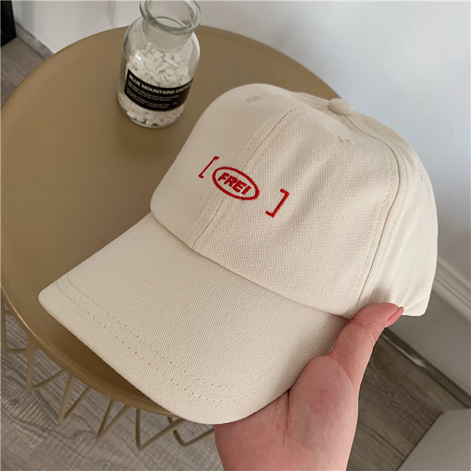 Yuanqi candy color ins letter soft top spring and summer men's baseball hat female all-match simple street sunshade cap