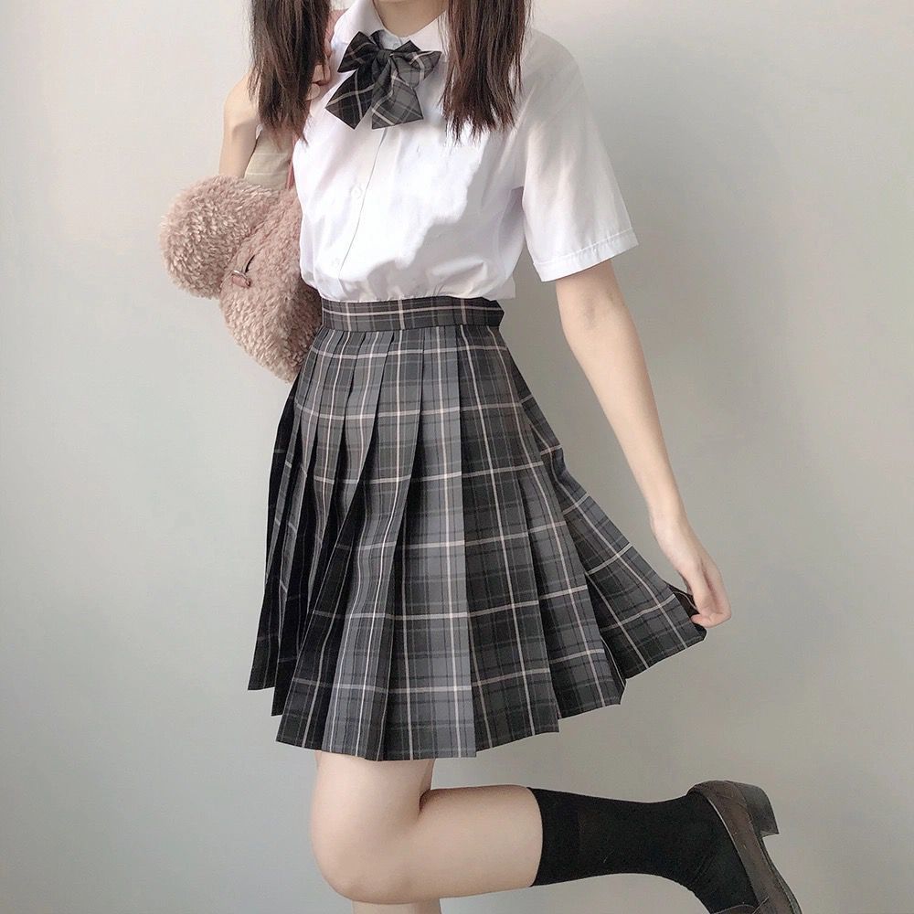 Japanese Collection genuine JK uniform full set pleated skirt fashion women's summer short skirt shirt college school uniform