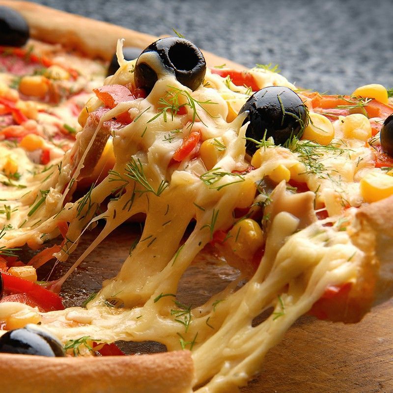 披萨成品加热美式即食芝士碎拉丝家用培根榴莲牛肉速食披萨