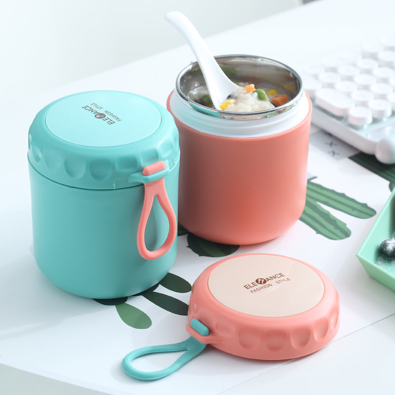 304 stainless steel insulated bucket cup breakfast cup sealed with cover portable office worker student large capacity milk soup can